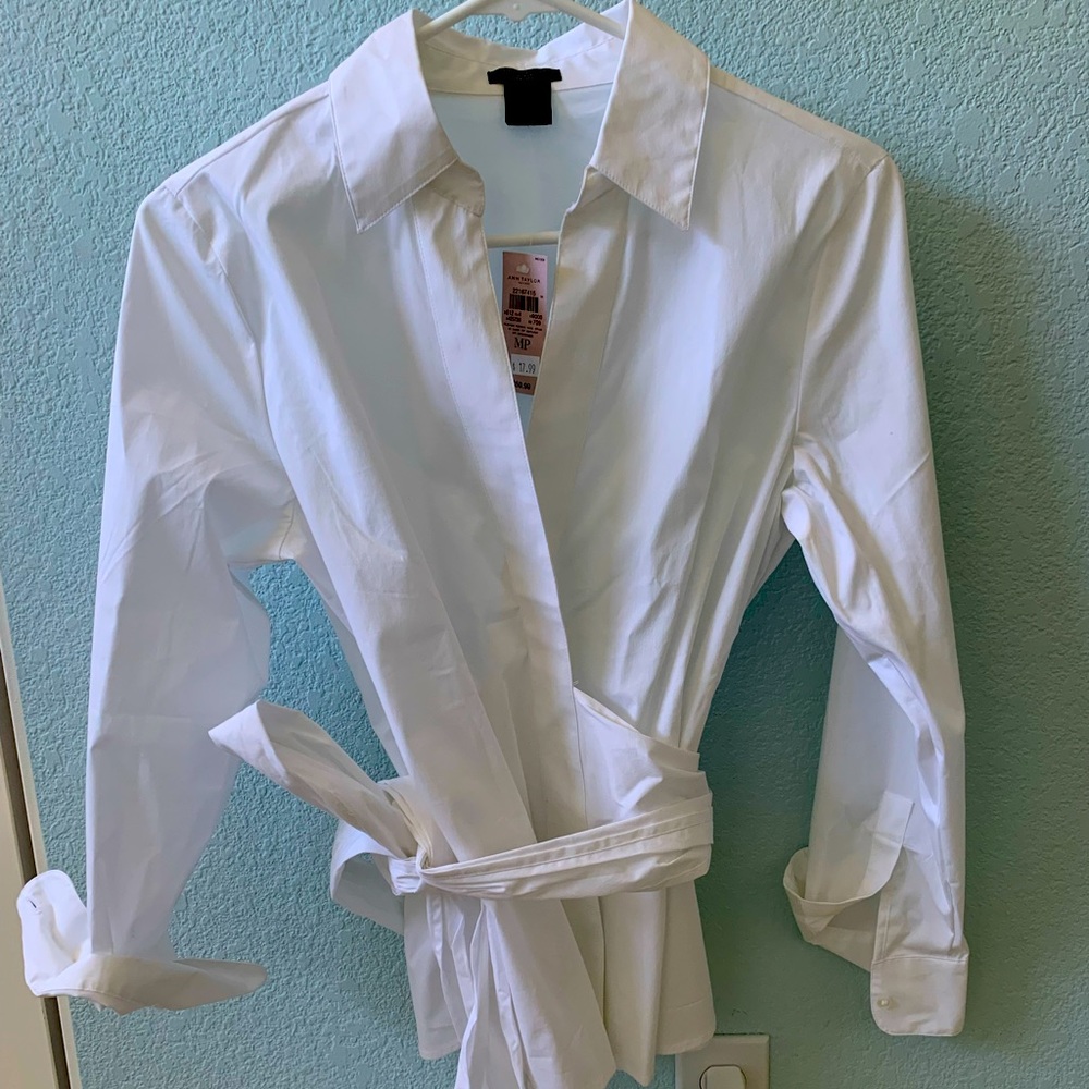ANN TAYLOR wrap blouse